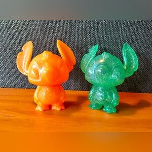 2 Funko Pop LILO & STITCH Hikari Green Orange See Through Sparkle Vinyl Figures